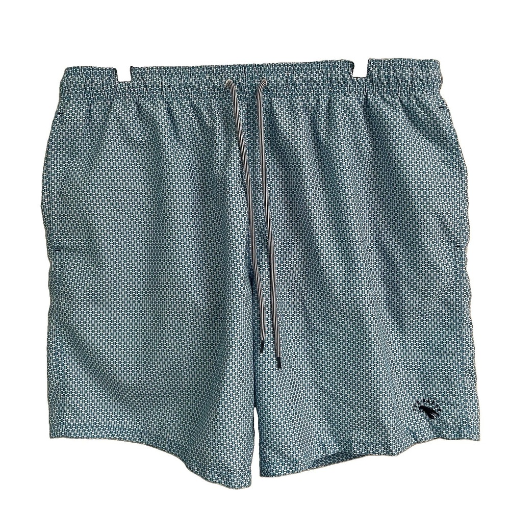 Ted Baker "The World's Your Lobster" Men's 7-3XL Blue Geometric Swim Shorts